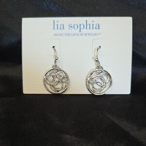 Lia Sophia Intricate Silver Earrings